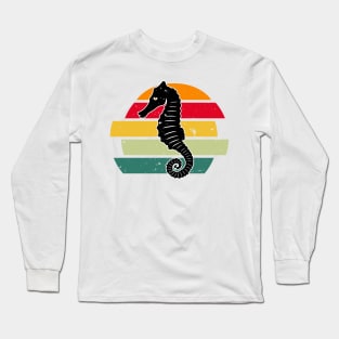 Retro Hippocampe sunset Long Sleeve T-Shirt